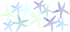 Green And Blue Starfish Clip Art