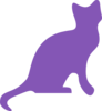 Purple Cat Clip Art