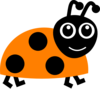 Orange Ladybug  Clip Art