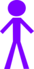 Purple Stick Figure Clip Art