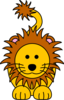 Cartoon Golden Lion Clip Art