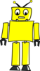 Yellow Robot Clip Art