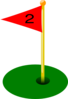 Golf Flag 2nd Hole Clip Art