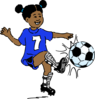 Soccer-blue Clip Art