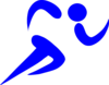 Runner Blue Clip Art