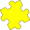 Yellow Puzzle Piece - Small Clip Art