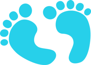 Baby Feet - Blue Clip Art