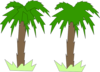 Two Palm Trees Clip Art