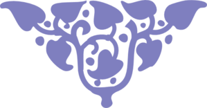 Vine And Berries Blue Clip Art