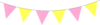 Pink Yellow Bunting Clip Art