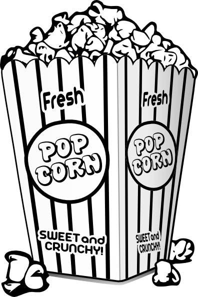 Popcorn Black And White Clip Art at Clker.com - vector ...