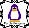 Purple Penguin In Frame Clip Art