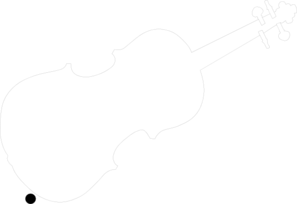 Violin In White Clip Art