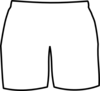 White Boxer Shorts Clip Art
