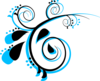 Scroll Black And Peacock Clip Art