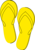 Yellow Flip Flops Clip Art