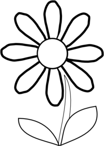 White Daisy With Stem Clip Art