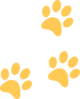 Gold Paw Clip Art