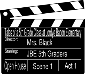 Open House Clapboard Mrs. Black Clip Art