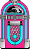 Pink And Blue Jukebox 2 Clip Art