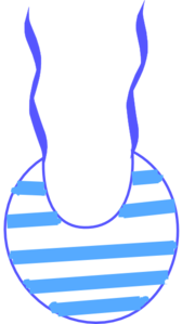 Blue White Striped Bib Clip Art