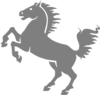 Gray Jumping Horse Clip Art
