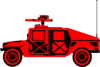 Red Hummer Clip Art