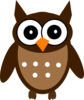Brown Cute Owl Clip Art