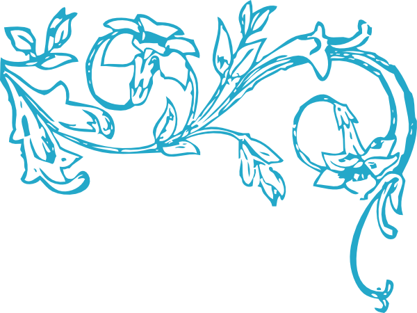 Blue Floral Vine Clip Art at Clker.com - vector clip art ...