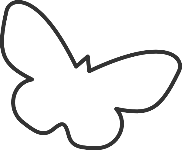 Download Butterfly Silhouette Cropped Clip Art at Clker.com ...