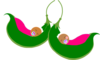 Two Peas In A Pod Girls Clip Art
