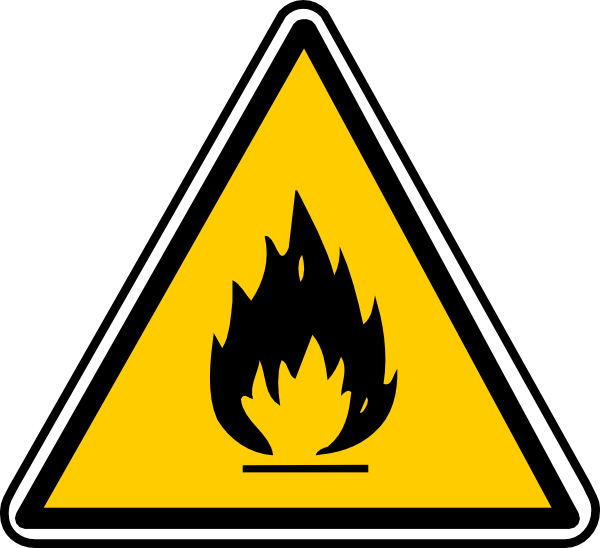 Warning - Flammable Clip Art at Clker.com - vector clip art online