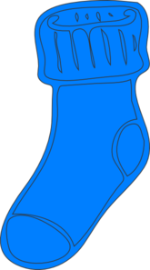 Blue Sock Clip Art