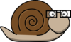 Snail With Glasses Clip Art