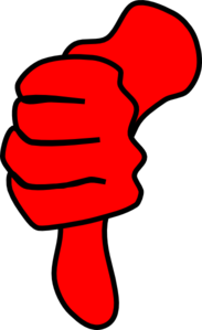 Thumbs Down Red Clip Art at Clker.com - vector clip art online, royalty