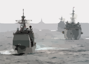 Uss Wasp (lhd 1) Expeditionary Strike Group Ships Underway. Clip Art