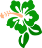 Hibiscus Green Clip Art