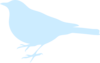 Bird Silhouette Light Blue Clip Art