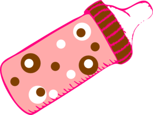 Dotted Pink Bottle Clip Art