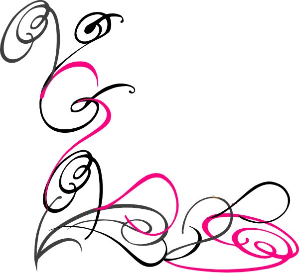 Decorative Swirl Pink Grey Clip Art At Vector Clip Art