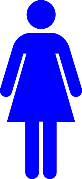 Blue Female Restroom Symbol Clip Art at Clker.com - vector clip art