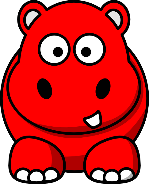 Download Red Hippo Clip Art at Clker.com - vector clip art online, royalty free & public domain