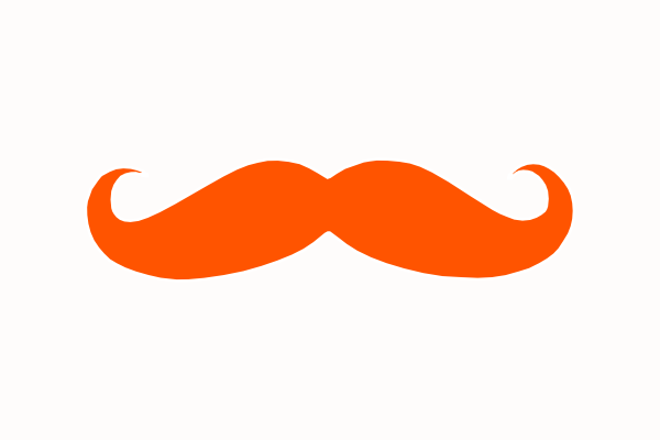 Orange Mustache Clip Art at Clker.com - vector clip art online, royalty ...