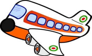 Orange Jumbo Jet Clip Art