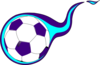 Purple And Teal Flame Soccer Ball Clip Art