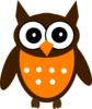 Brown Orange Owl Clip Art