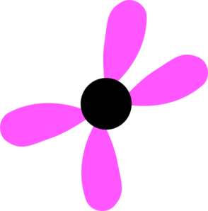 Magenta Flower Missing 4 Clip Art