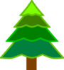 4 Layer Green Fir Tree Clip Art