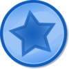 Blue Circled Star Clip Art