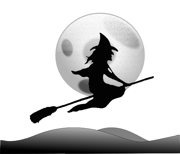 Witch Flying Moon Clip Art at Clker.com - vector clip art online